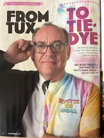 Mystic Ice Cream own Darrel on front page of magazine